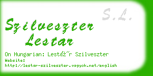 szilveszter lestar business card